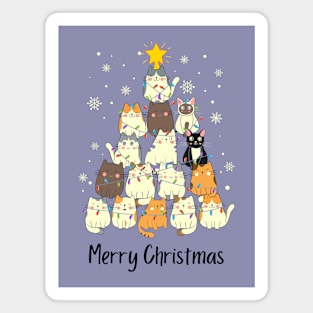 Christmas Tree Cats Magnet